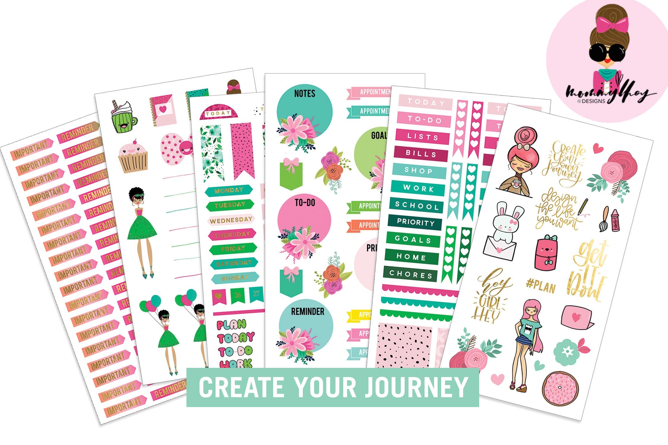  Planner Stickers - Create Your Journey、mySite、ghnorth