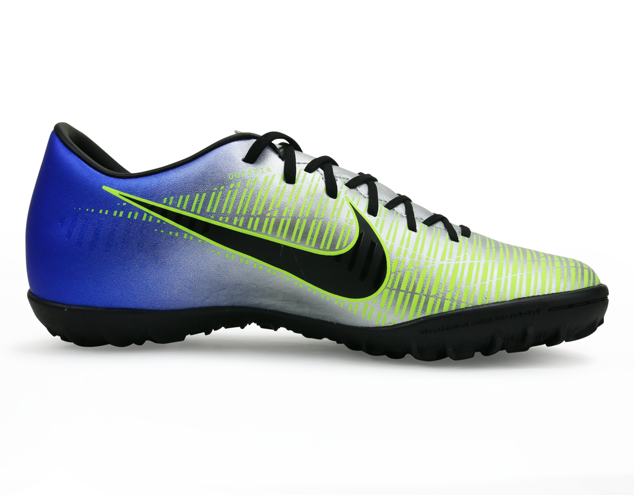 Nike Men's MercurialX Victory VI Neymar Jr Turf Soccer Shoes Racer Blue/Black/Chrome/Volt、mySite、noshort