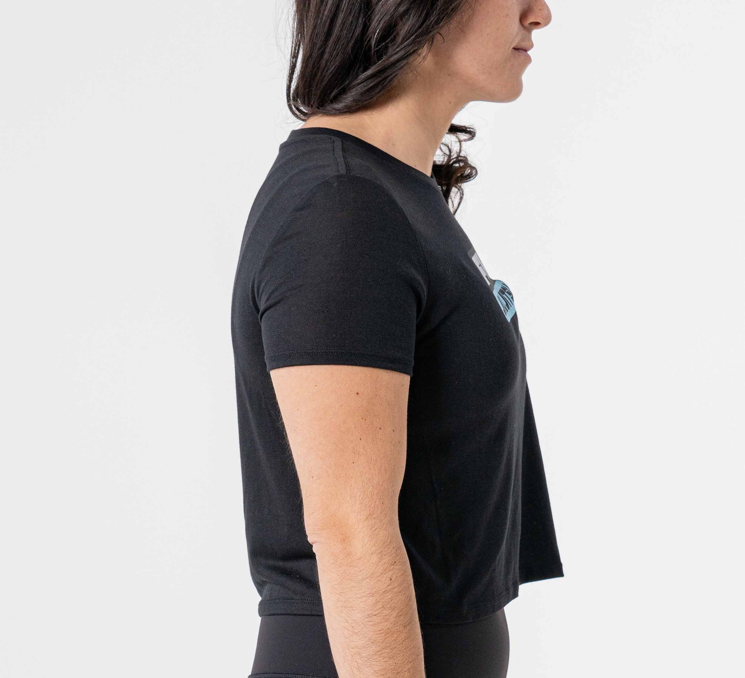 Womens Crop Retro Jiu Jitsu T-Shirt Black、mySite、gigharbornorthrealestate