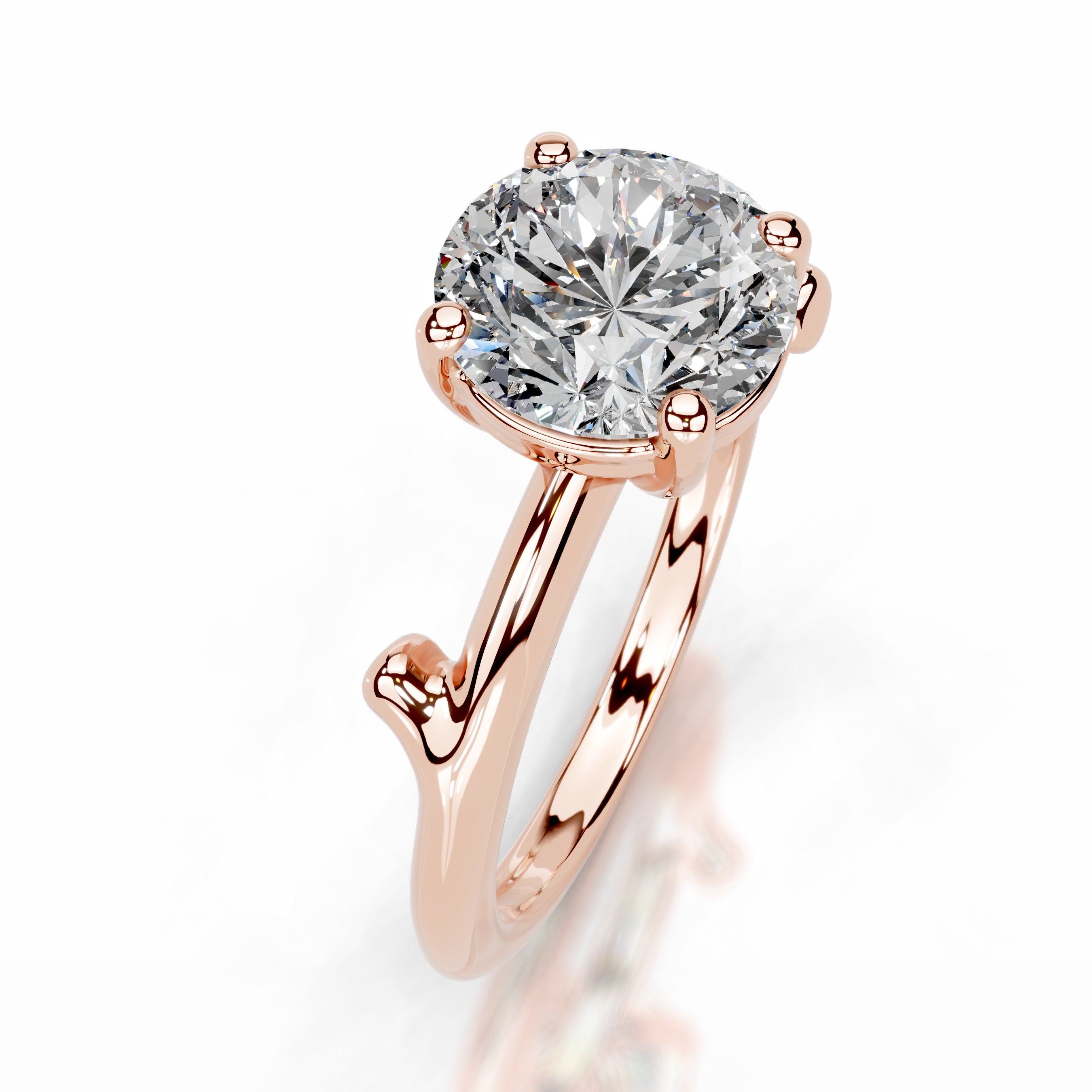 Nature's Embrace Lab Grown Diamond Ring - 14K Rose Gold、mySite、hinf8tx79