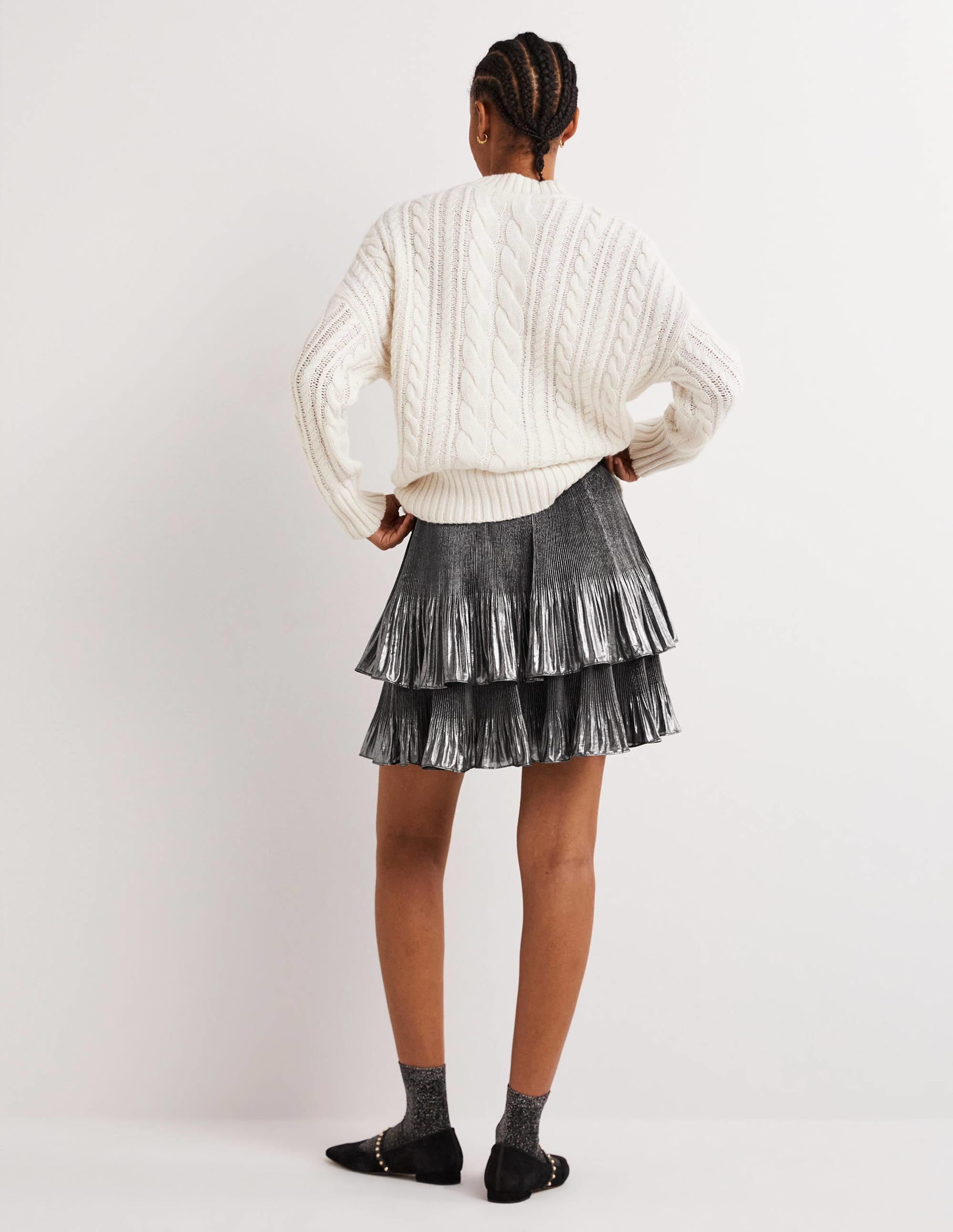  Plisse Mini Skirt-Party Metallic、mySite、ashleygrahame