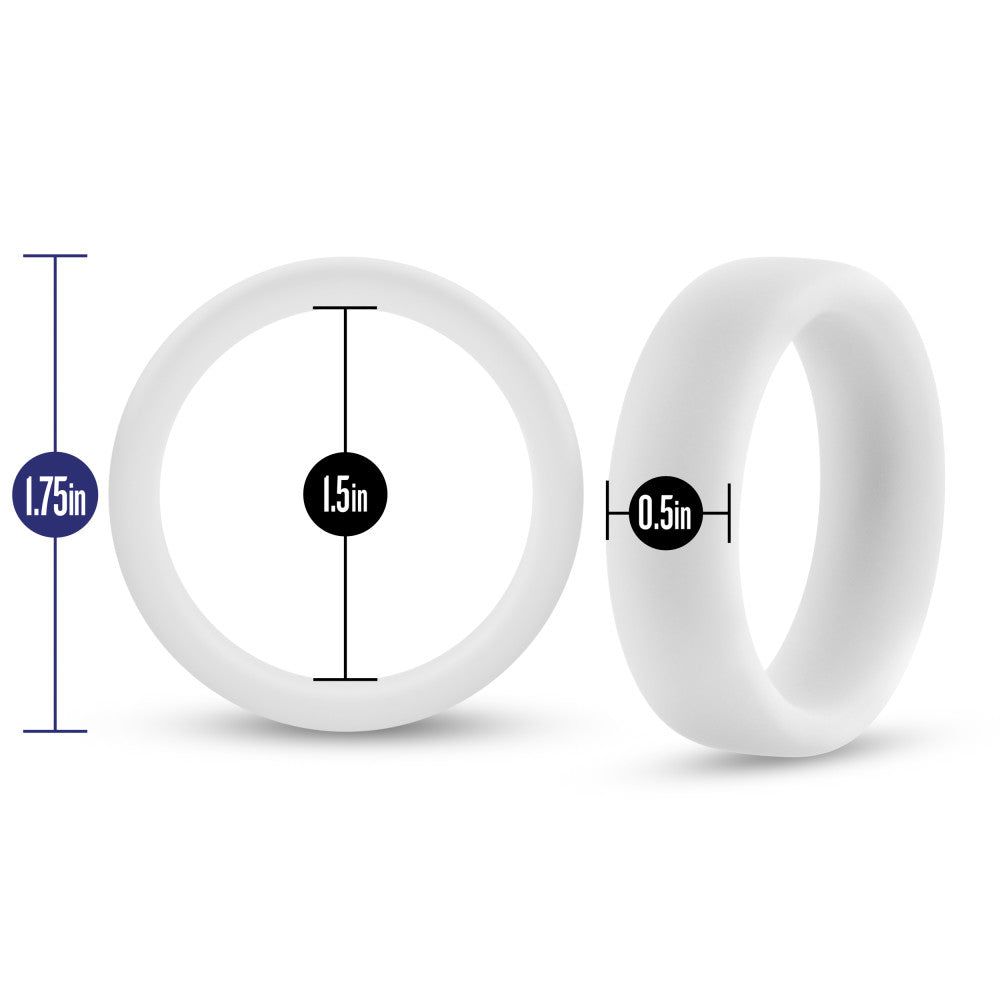Performance By Blush® | Glo: Glow In The Dark White Penis Ring - Made with Puria™ Silicone、mySite、bottomscart