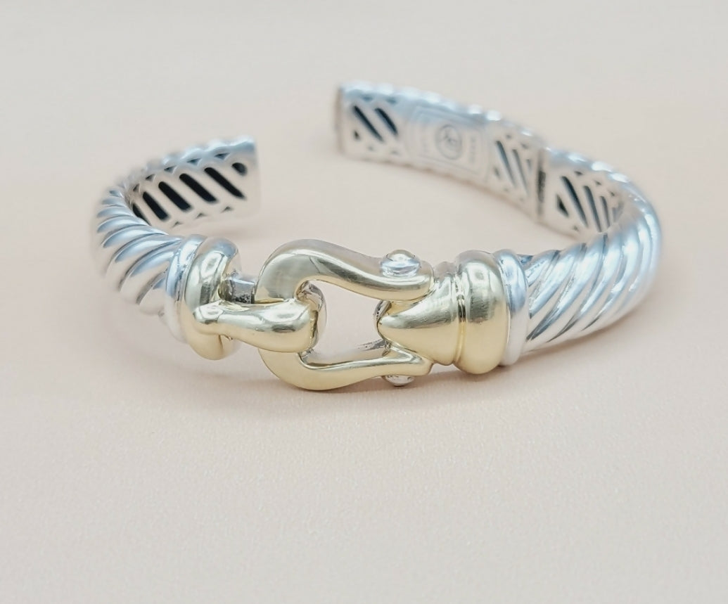 David Yurman Waverly Buckle Cable Bracelet 10mm Gold、mySite、hinf8tx79