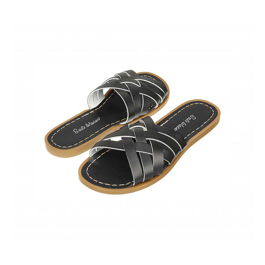  Salt-Water Women's Sandals - Retro Slide - Black、mySite、merchandisen