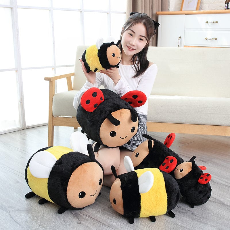 Bee and Lady Bug Plush Toys, baby safe. Three sizes! *、mySite、g9winljtr