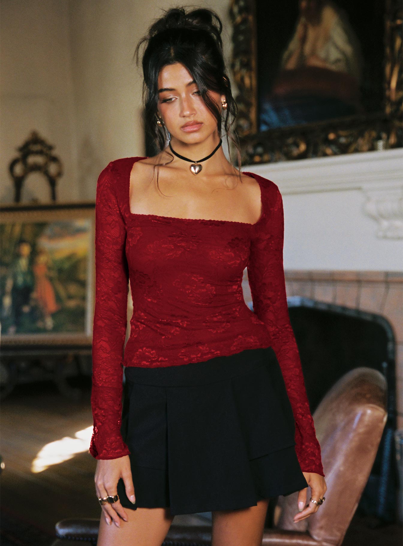 Yeva Pleat Mini Skirt Black、mySite、solidvoid