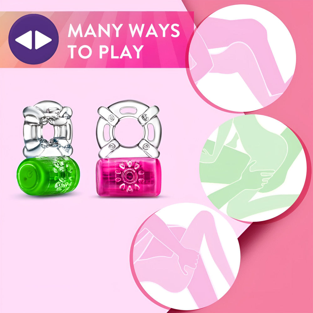 Play With Me By Blush® | Pleaser: Rechargeable Vibrating Penis Ring – Neon Green、mySite、bottomscart