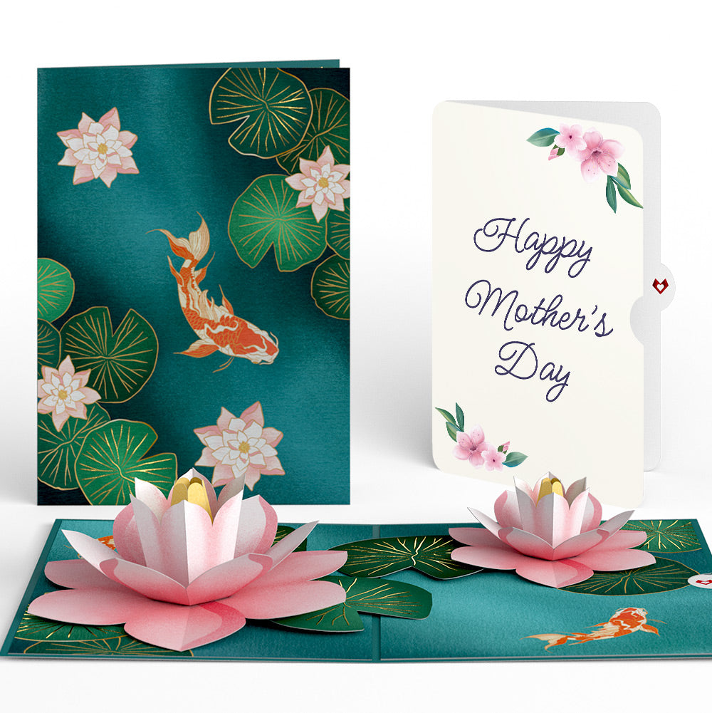 Koi Fish and Lotus Pond Mother's Day Pop-Up Card and Sentiment Set、mySite、solidvoid