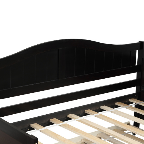 Twin Wooden Daybed with 2 drawers, Sofa Bed for Bedroom Living Room,No Box Spring Needed,White、、casual