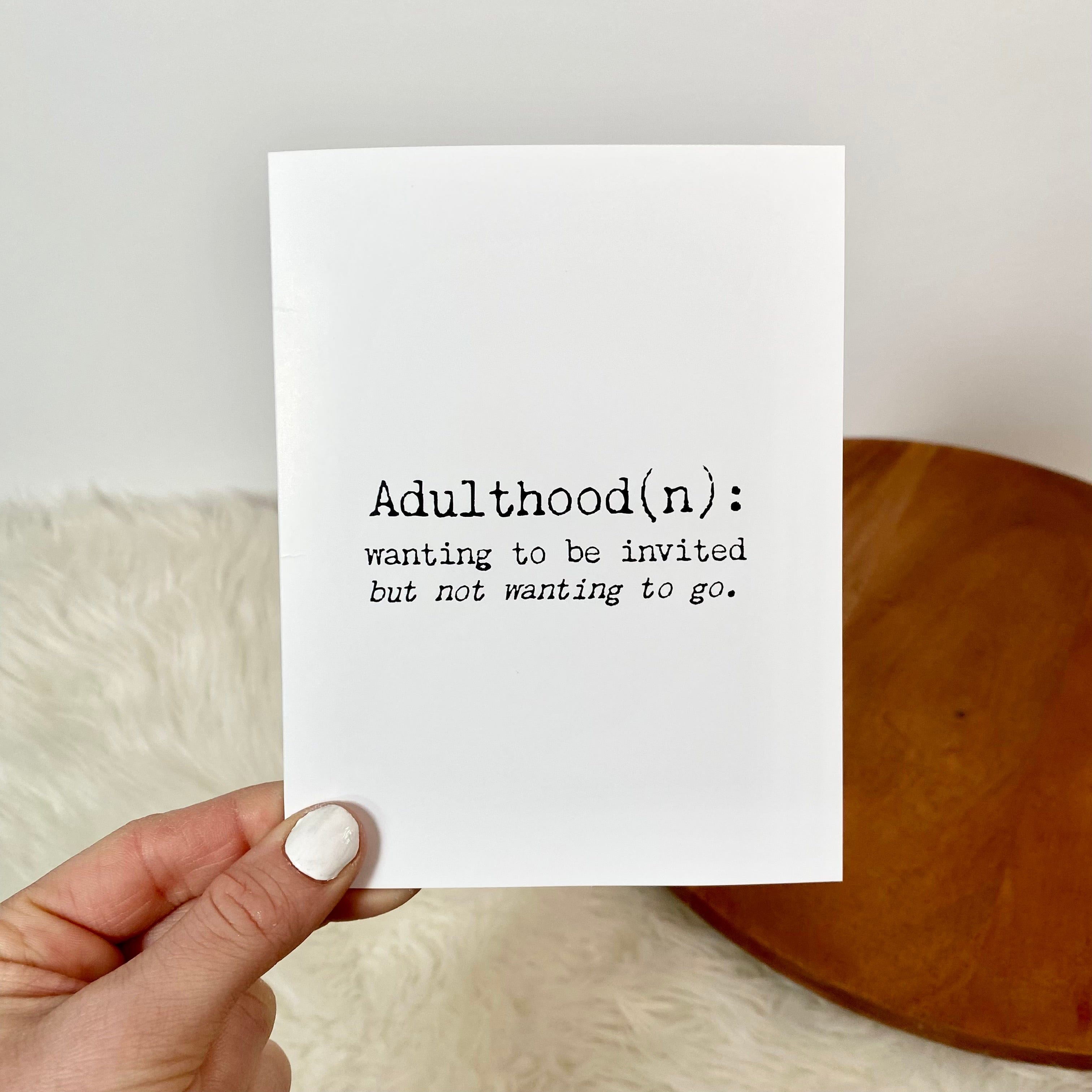  Definition Of Adulthood Funny Birthday Card、mySite、elrpsem3k