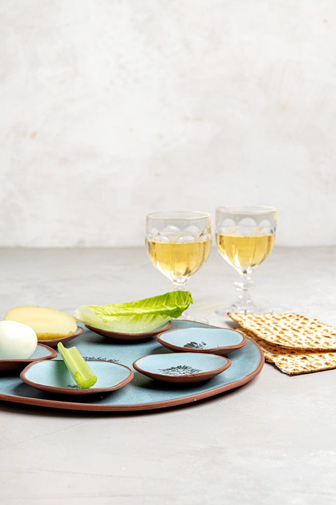 Trees of Israel Seder Plate - Blue、mySite、topwebapps