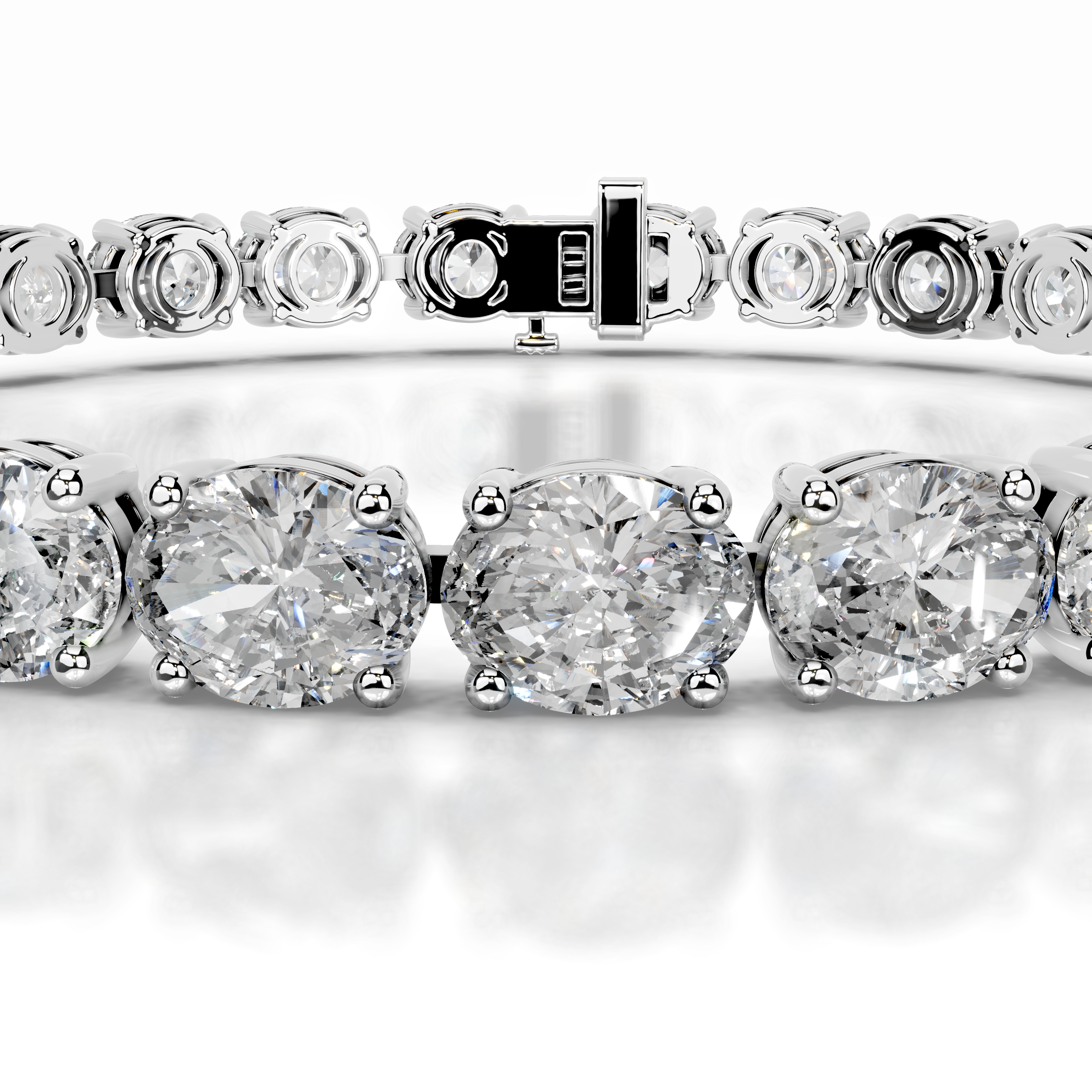 Ruth Lab Grown Diamond Tennis Bracelet (15 Carat) -14K White Gold、mySite、hinf8tx79