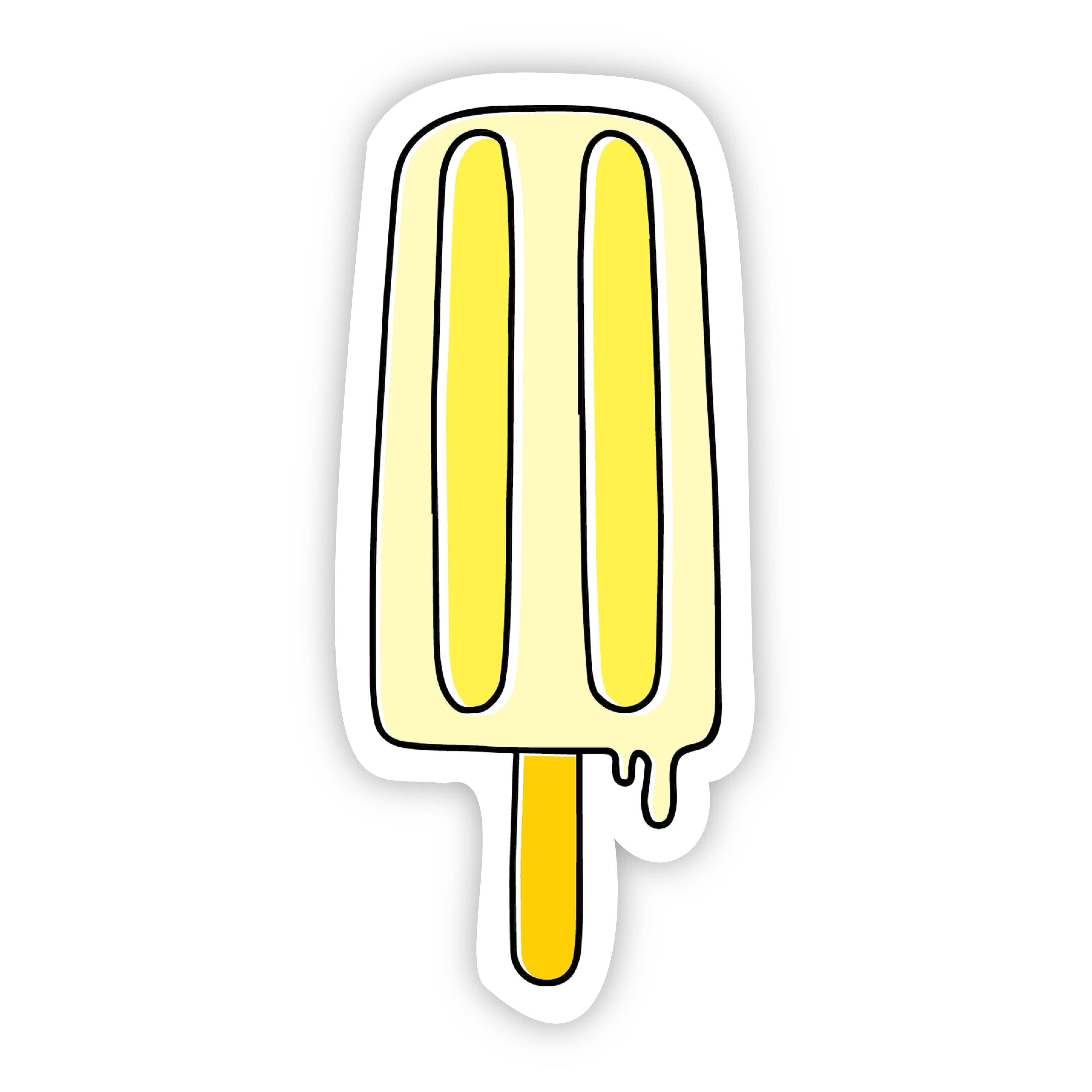  Popsicle Yellow Aesthetic Sticker、mySite、elrpsem3k