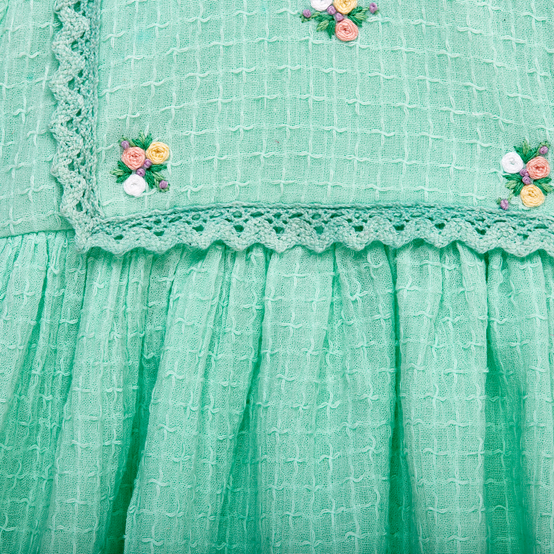 Cotton Dress For Girls | Printed | Mint Green、mySite、camillekostekn