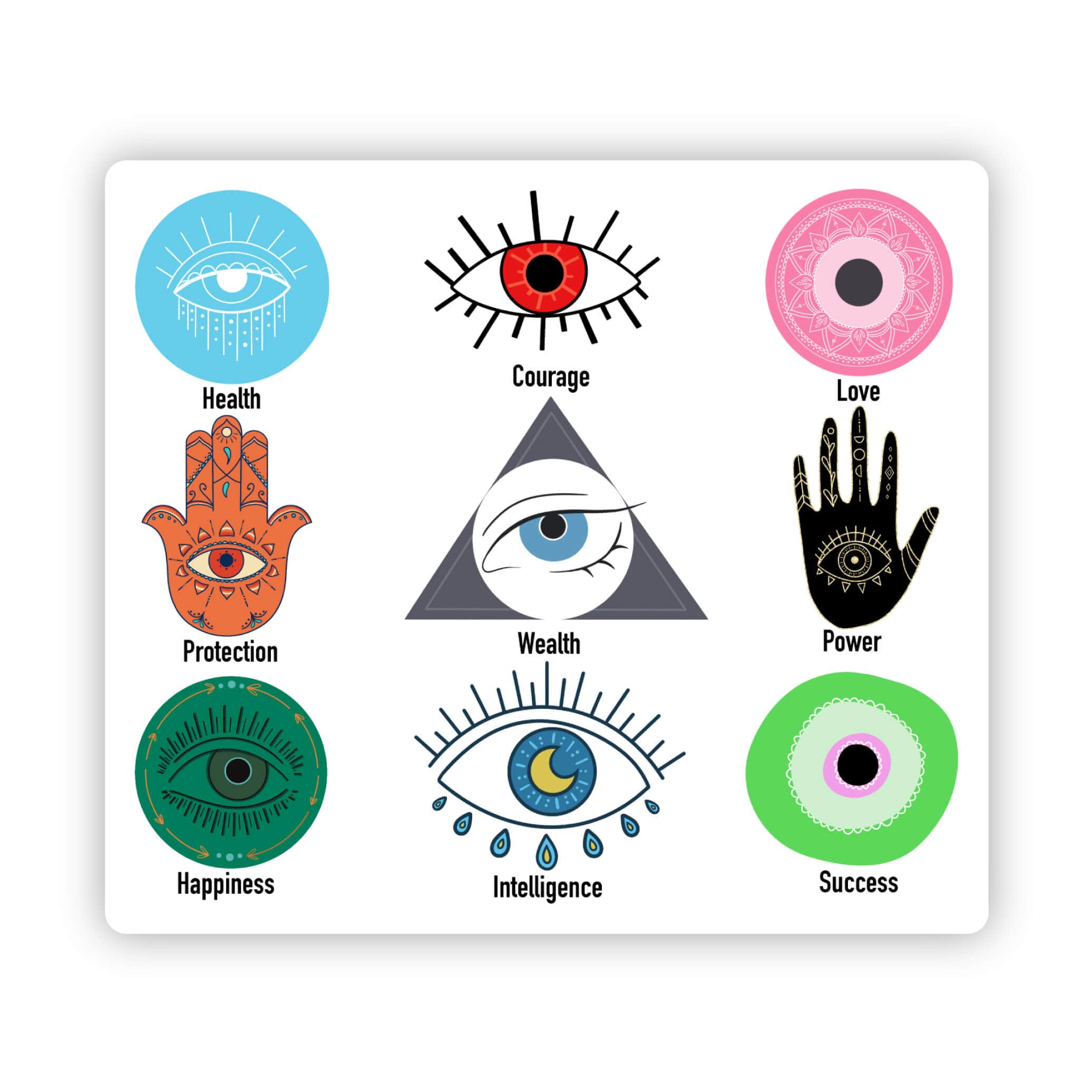  Evil Eye Colors & Meanings Sticker、mySite、ghnorth