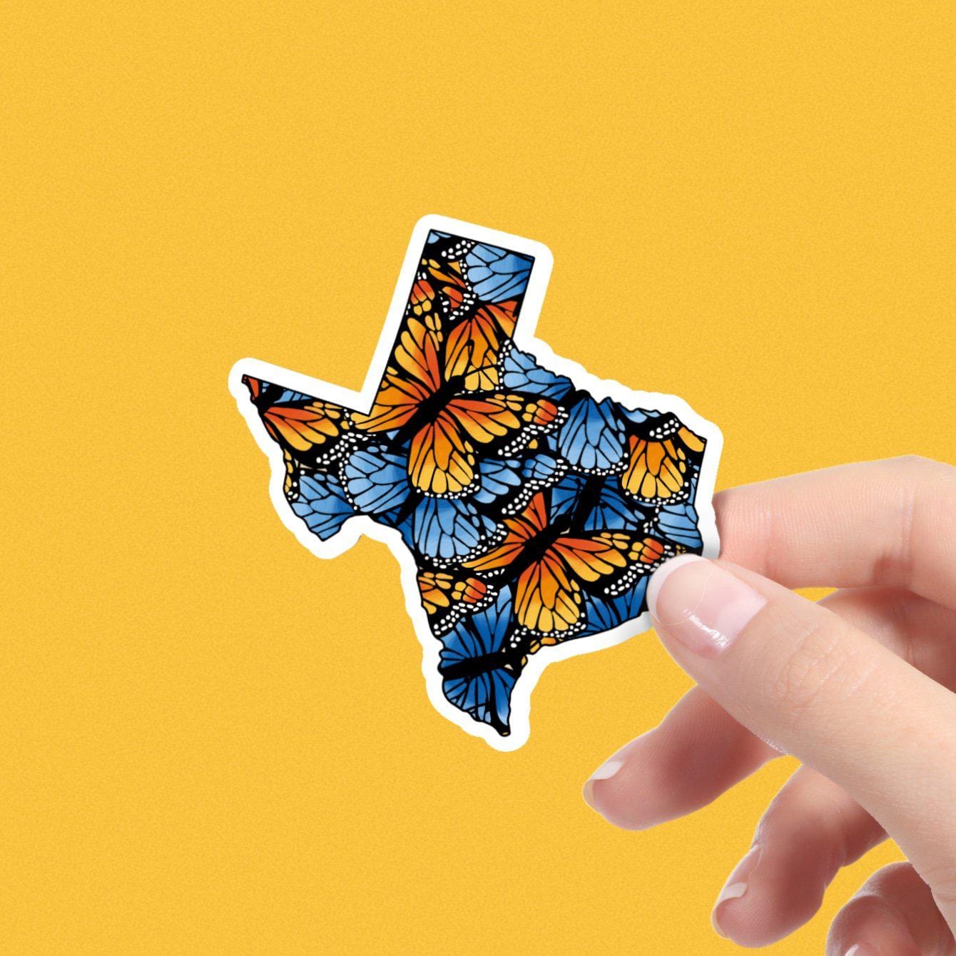  Texas Butterfly Pattern Sticker、mySite、elrpsem3k