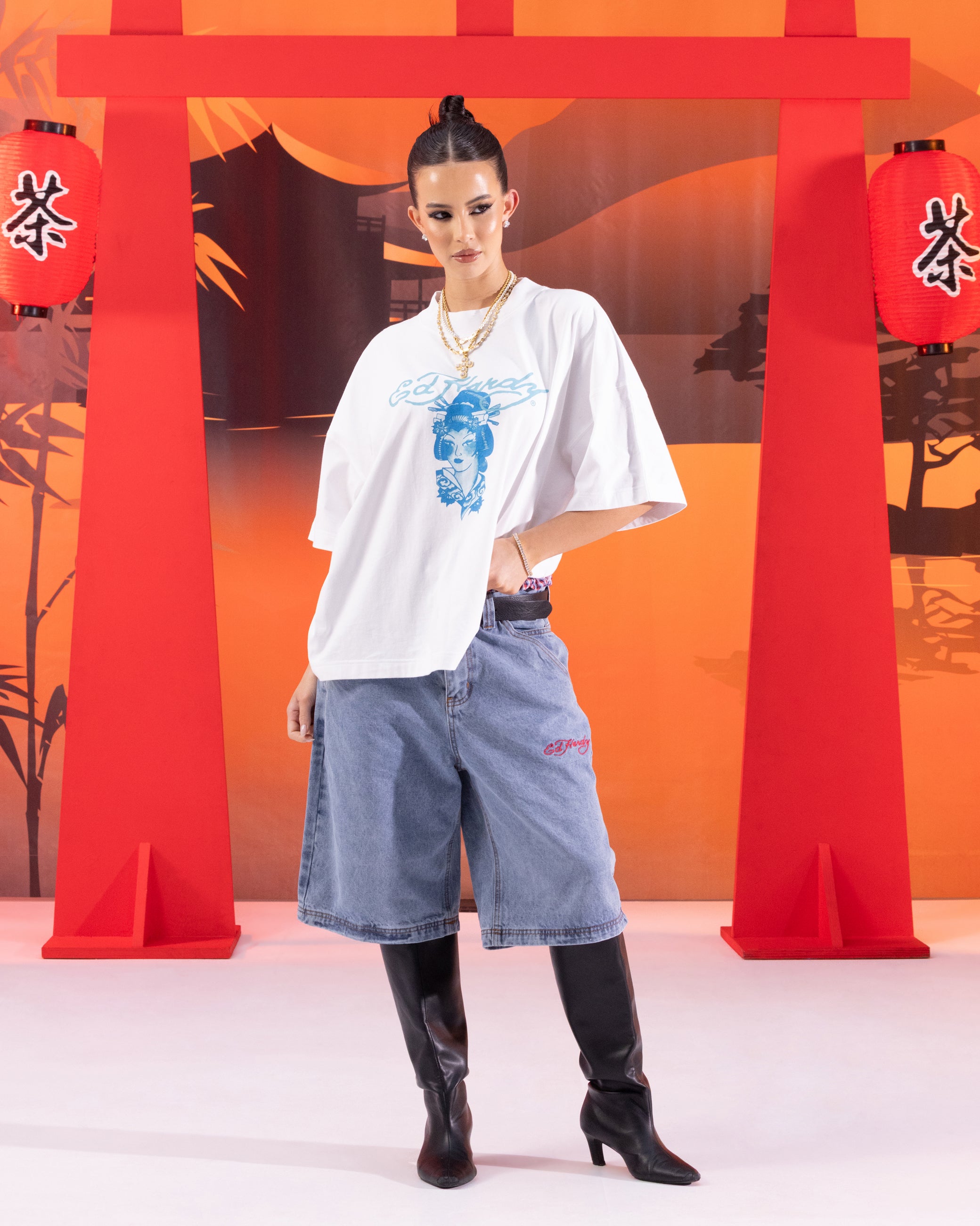 Ed Hardy Geisha T-Shirt Off White、mySite、zt4zffjzw