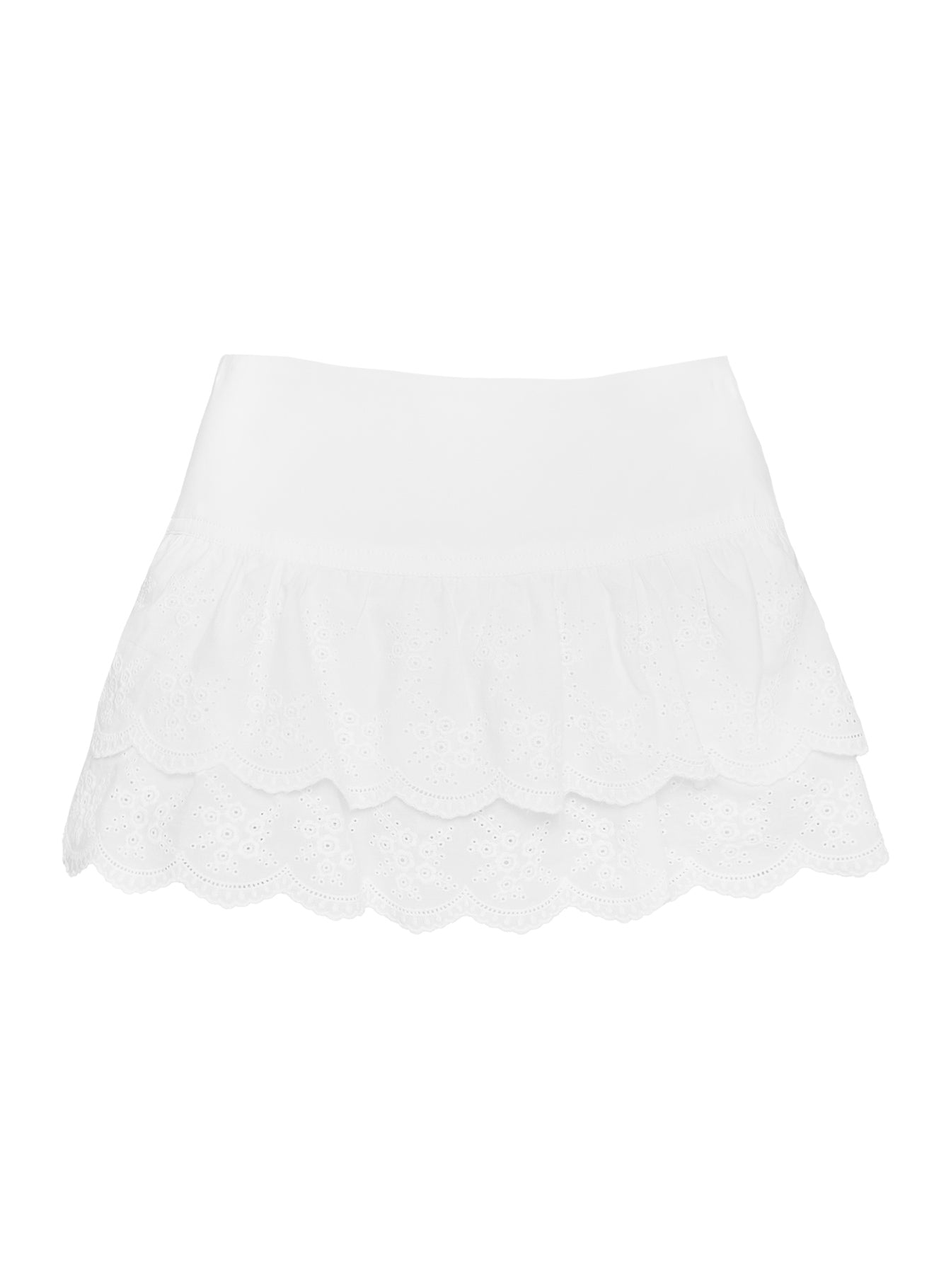 Sweetheart Broiderie Skort White、mySite、solidvoid