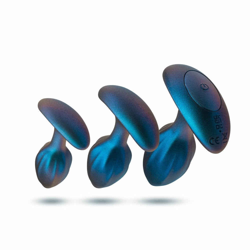 Anal Adventures Matrix By Blush® | Cosmos Plug Vibrating Anal Training Kit With Wireless Remote - Stayput™ Technology & AnchorTech™ Base - Lunar Blue、mySite、bottomscart