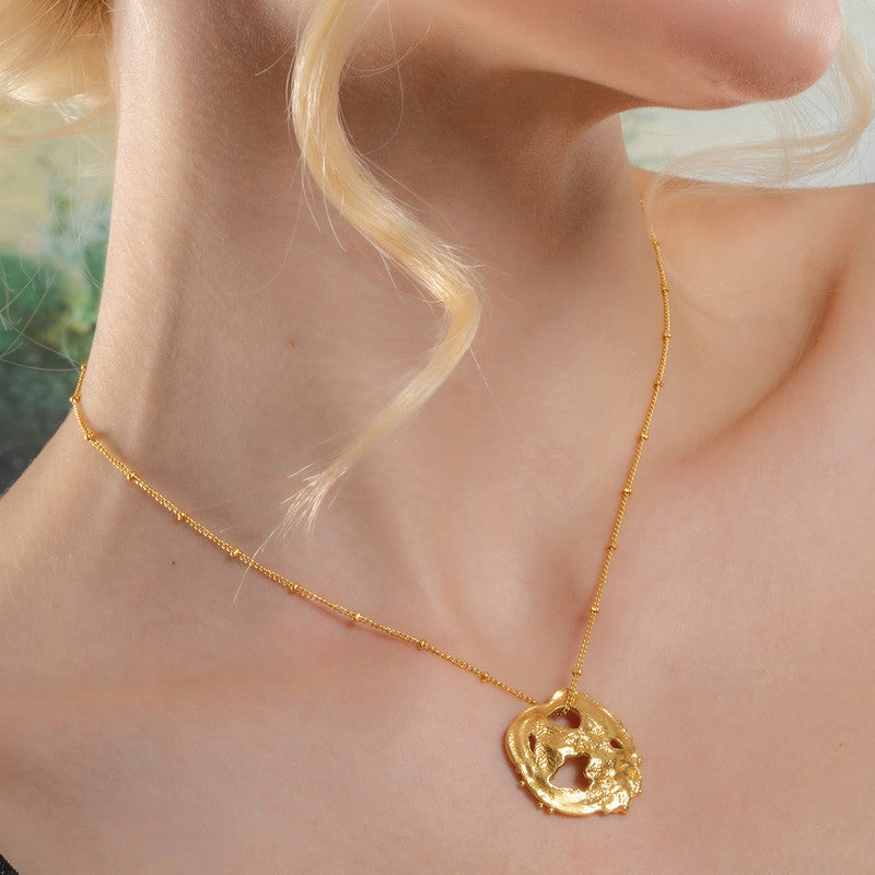 Molten Dotted Charm Necklace | 14K Gold Plated、mySite、camillekostekn