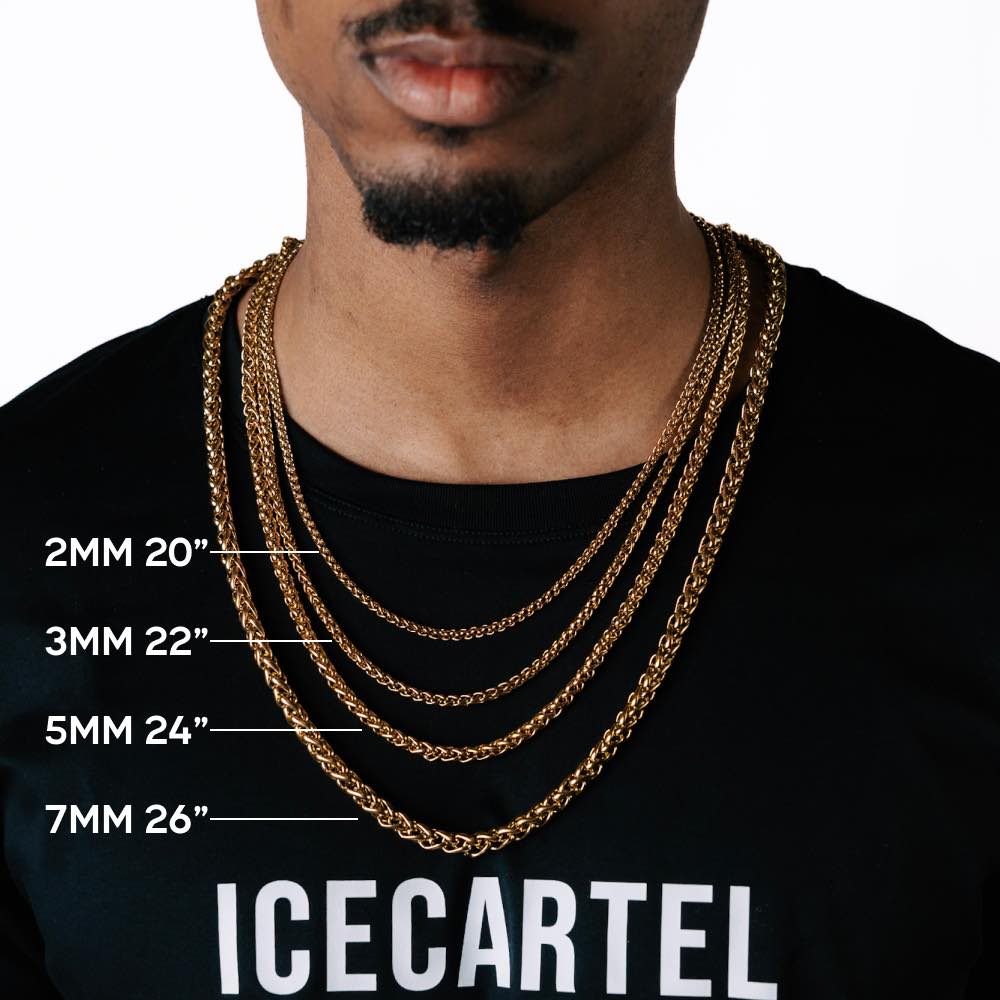 3MM Wheat Link Chain 14K Gold、mySite、hinf8tx79