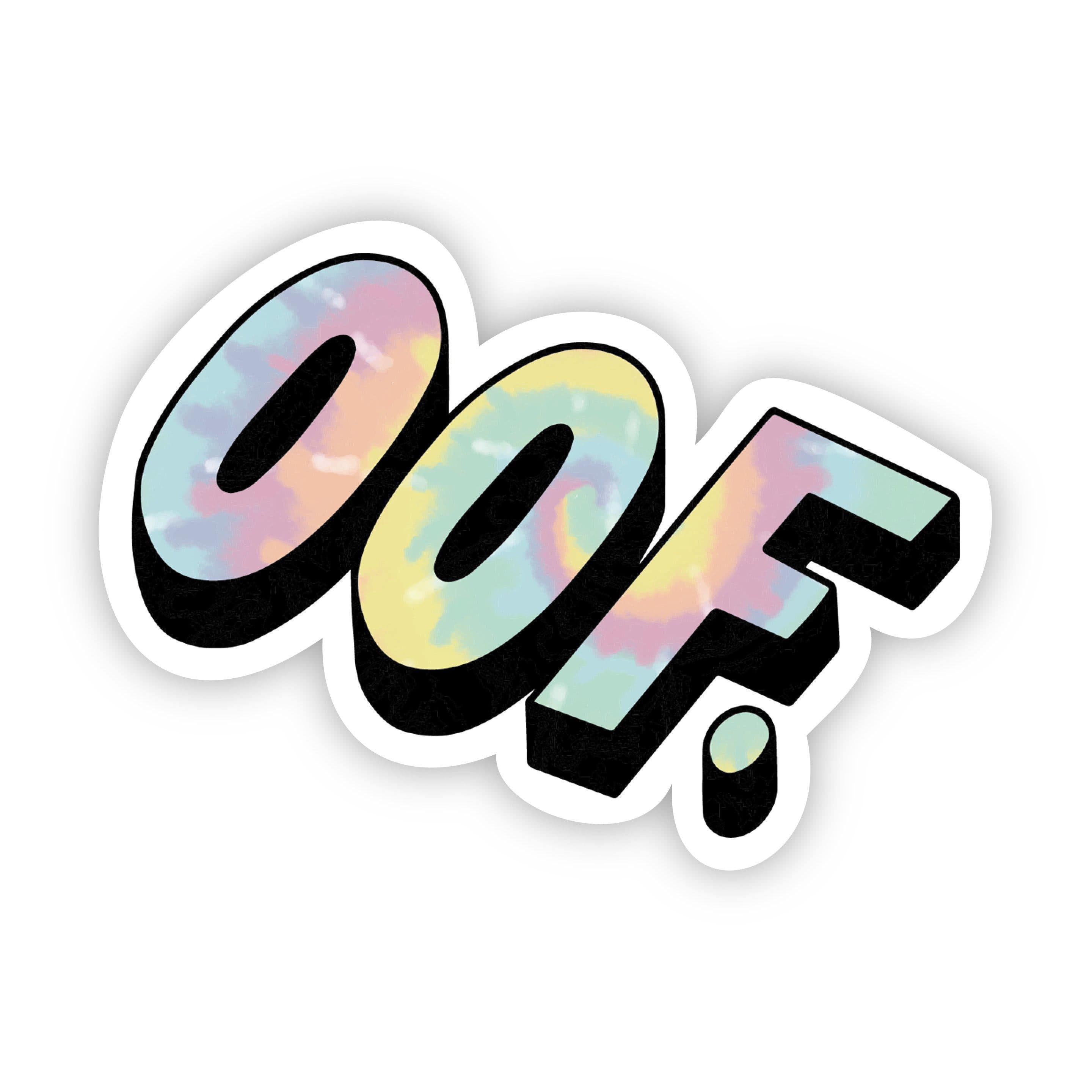  Oof Tie Dye Aesthetic Sticker、mySite、elrpsem3k