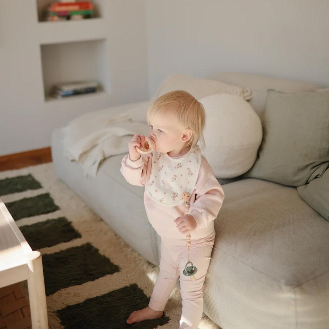  Mushie Muslin Bib | 2-Pack - Blush/Pink Floral、mySite、merchandisen