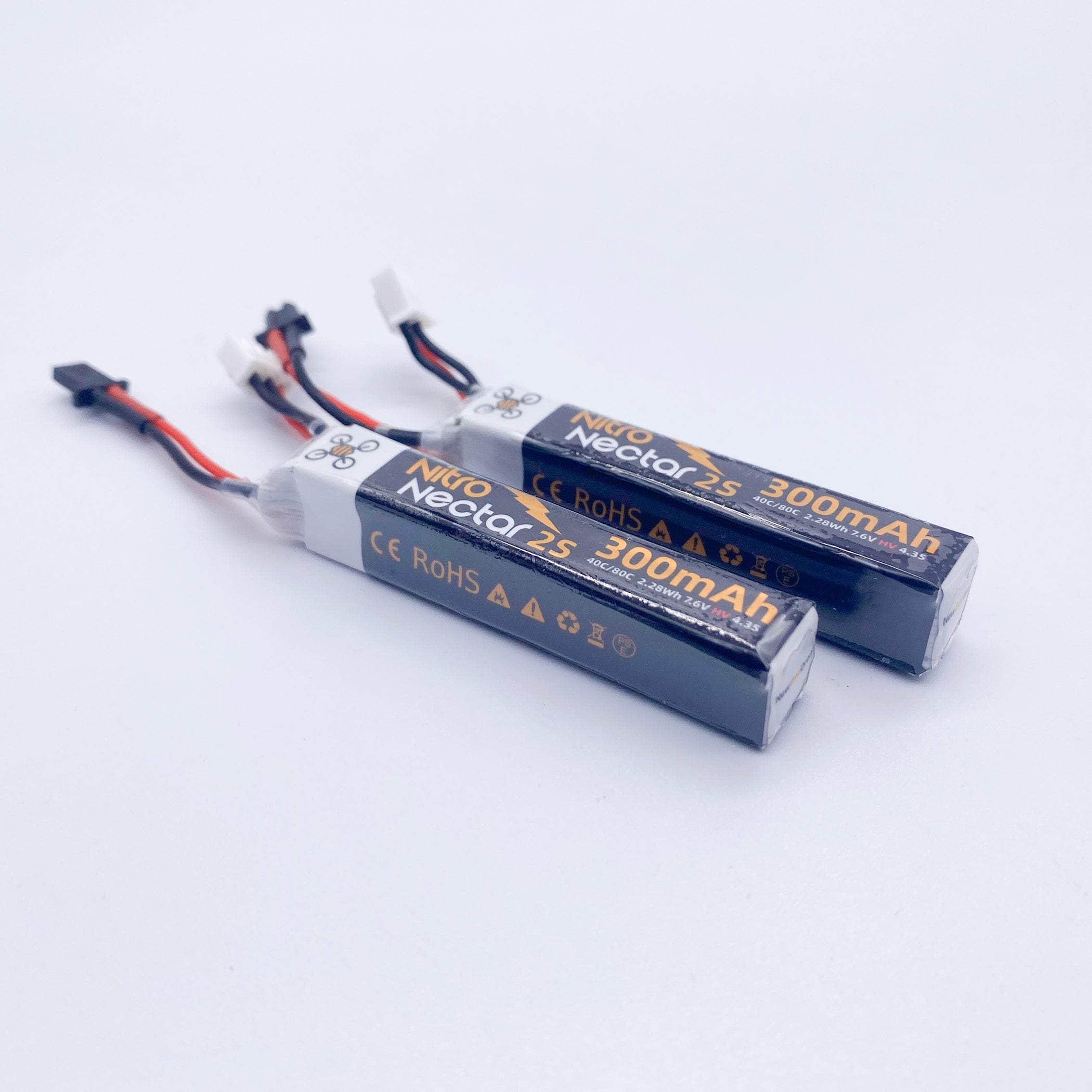  NewBeeDrone Nitro Nectar Gold 300mAh 2S HV LiPo Battery with GNB27 (2 Battery)、mySite、merchandisen