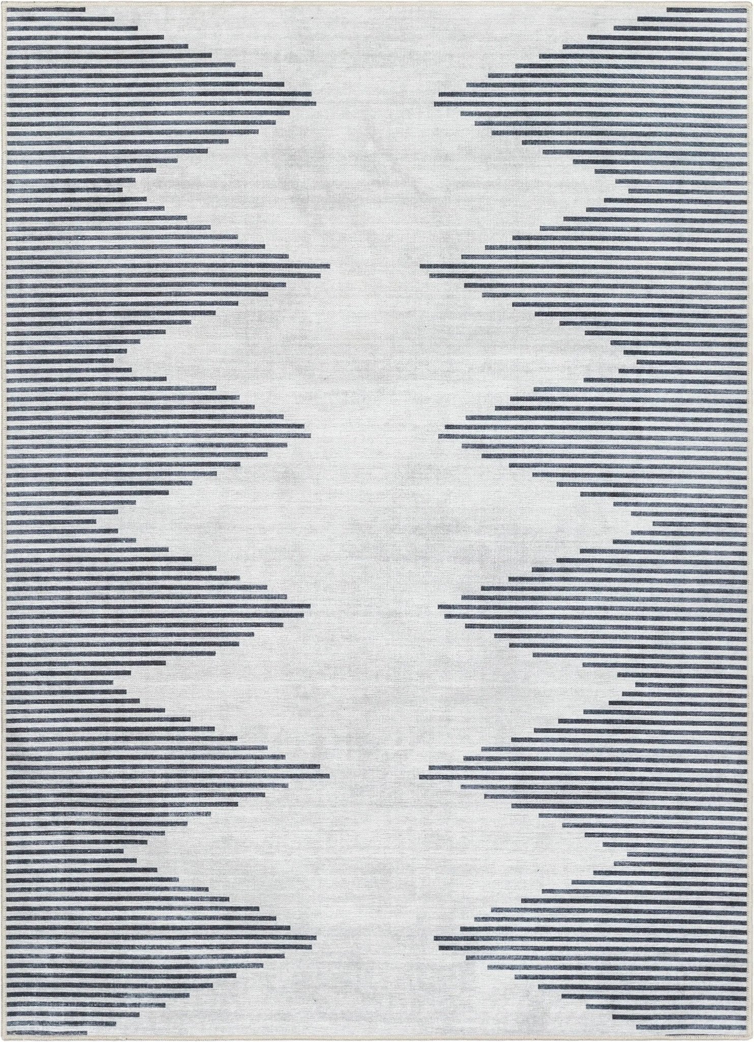 Bree Moroccan Diamond Stripes Ivory Grey Area Flat-Weave Rug、mySite、gigharbornorthrealestate