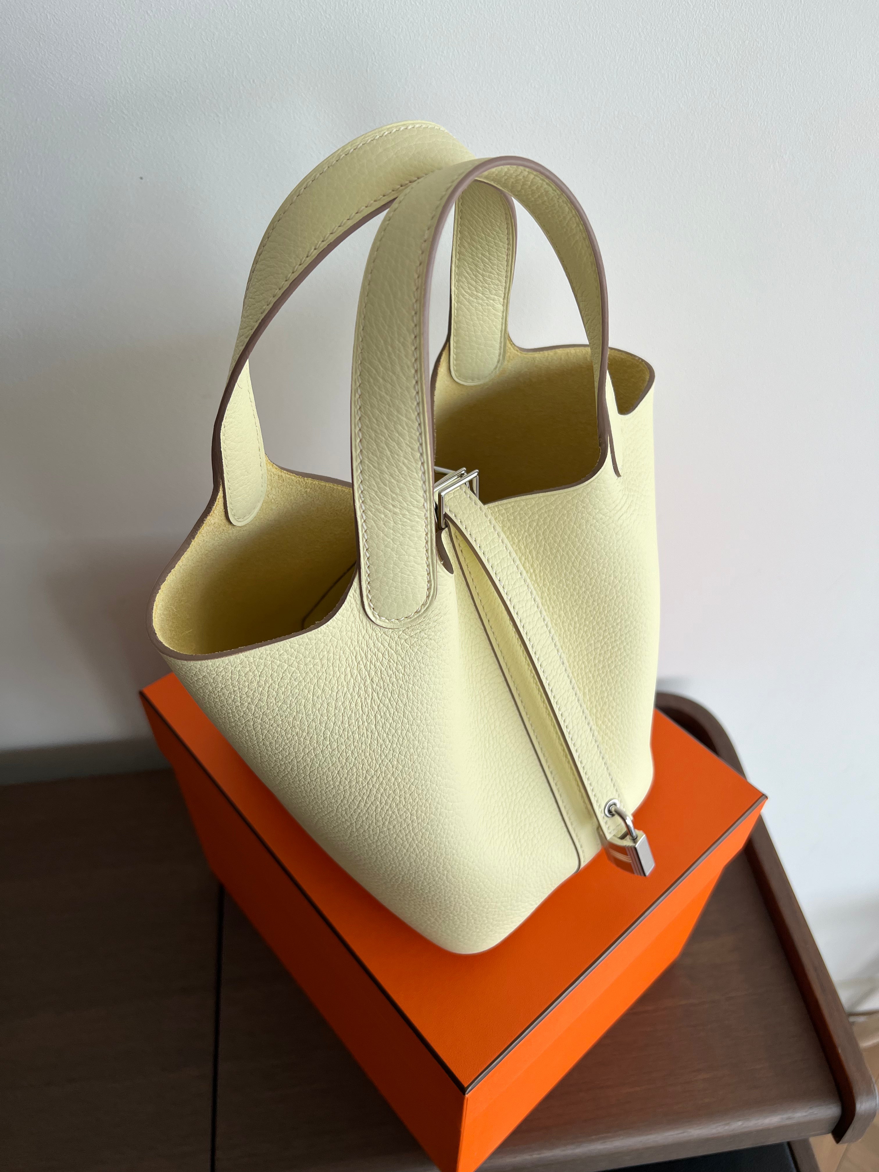 Hermès Picotin 18cm Jaune Milton Clemence PHW、mySite、garminoutage.com