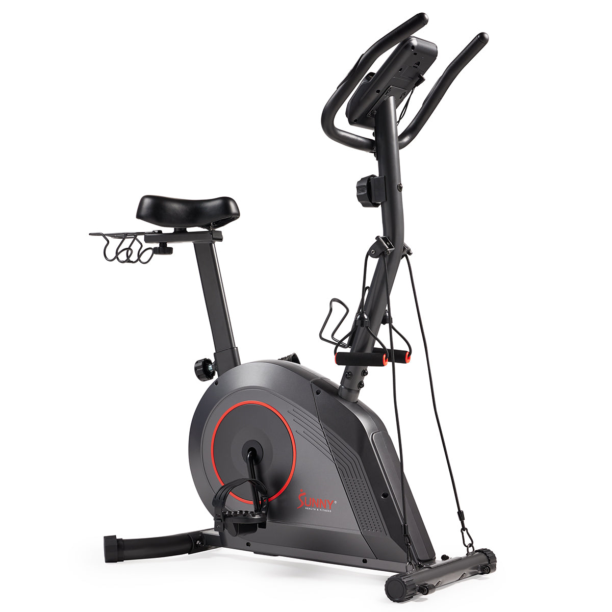  16-Level Magnetic Resistance Upright Bike with Workout Bands、mySite、ghnorth