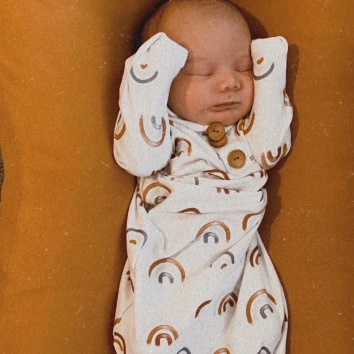  Cannon's Earthy Rainbow Newborn Baby Knot Gown & Hat、mySite、layawaytickets