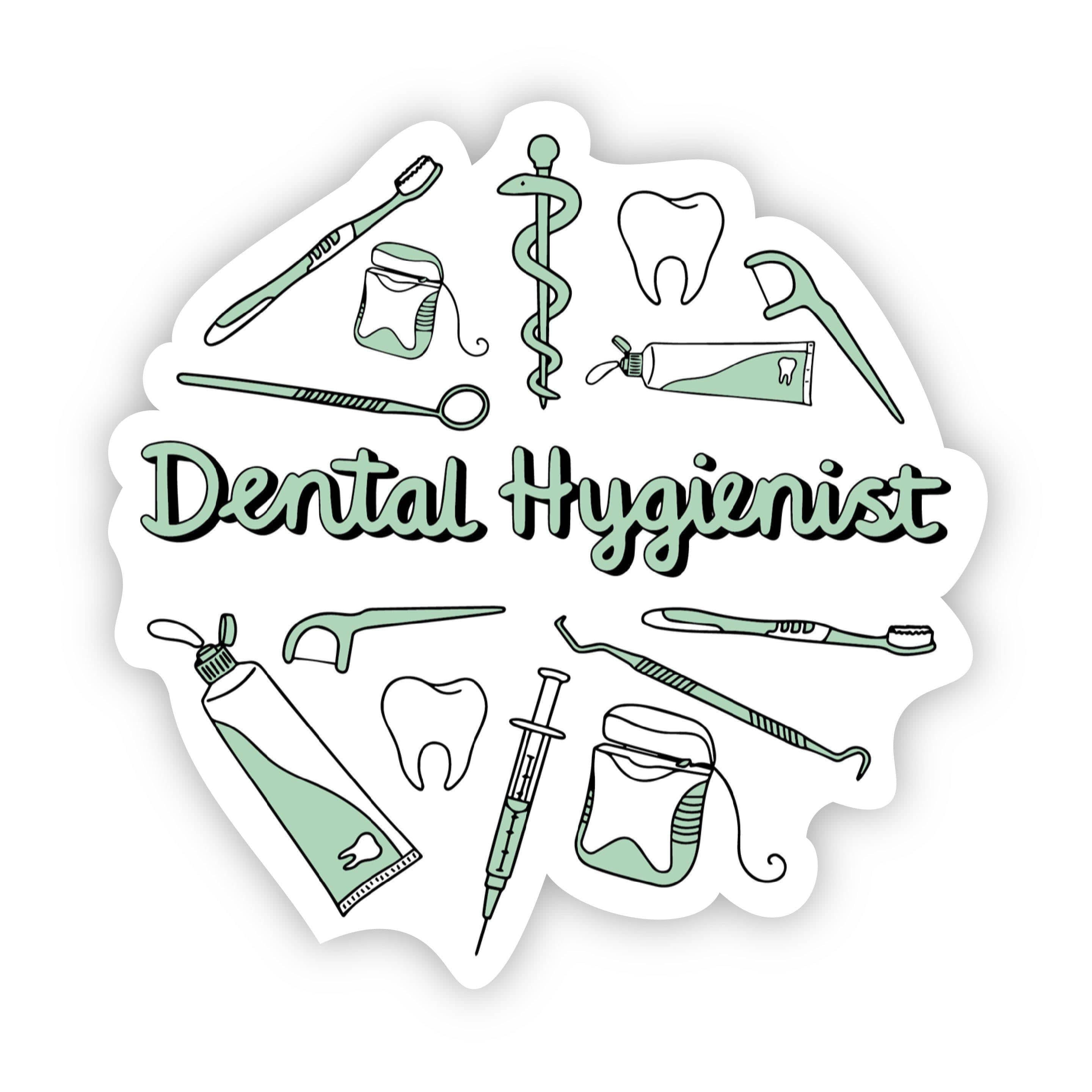  Dental Hygienist Green Sticker、mySite、elrpsem3k