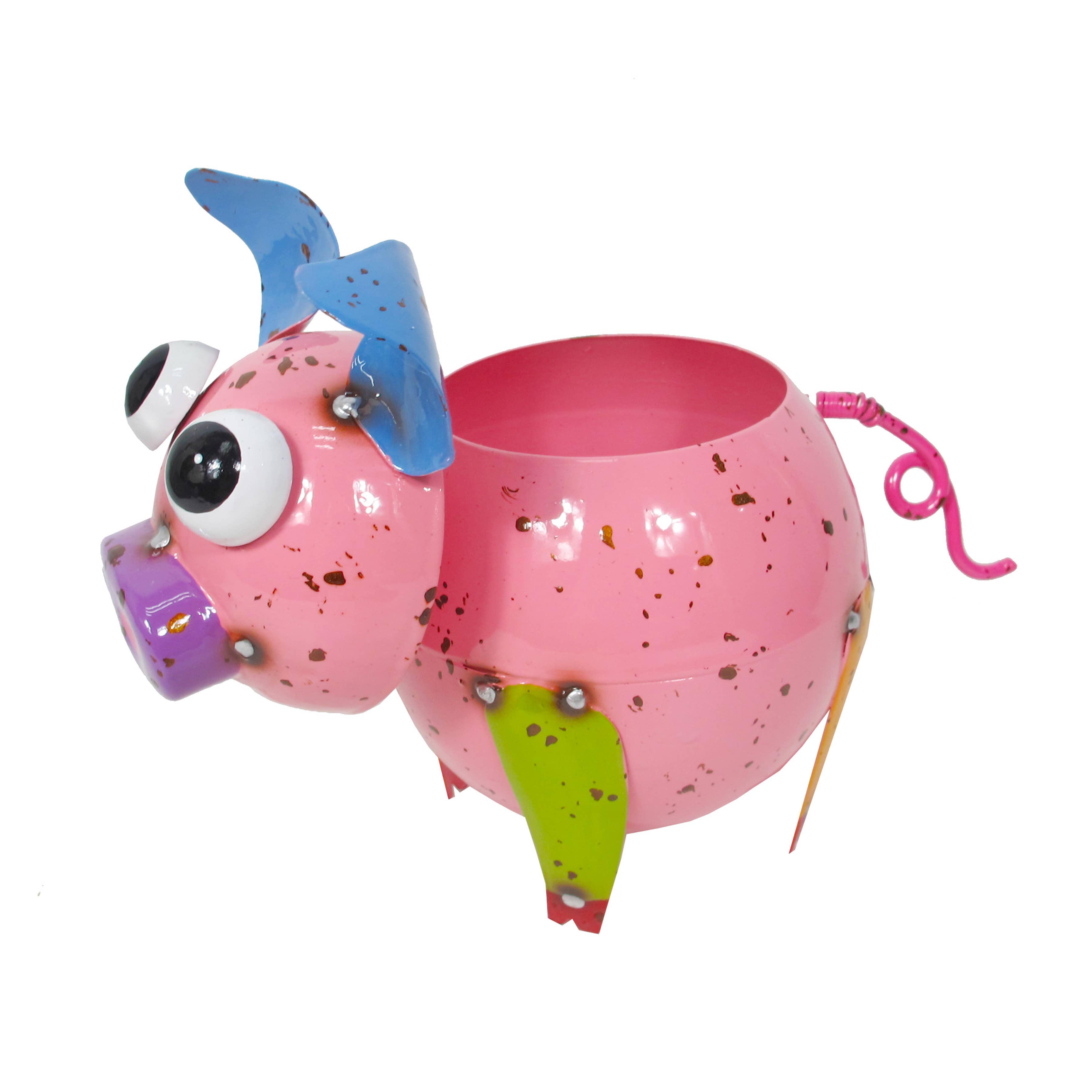 Colorful Mini Pig Planter Painted and Enameled、mySite、g9winljtr