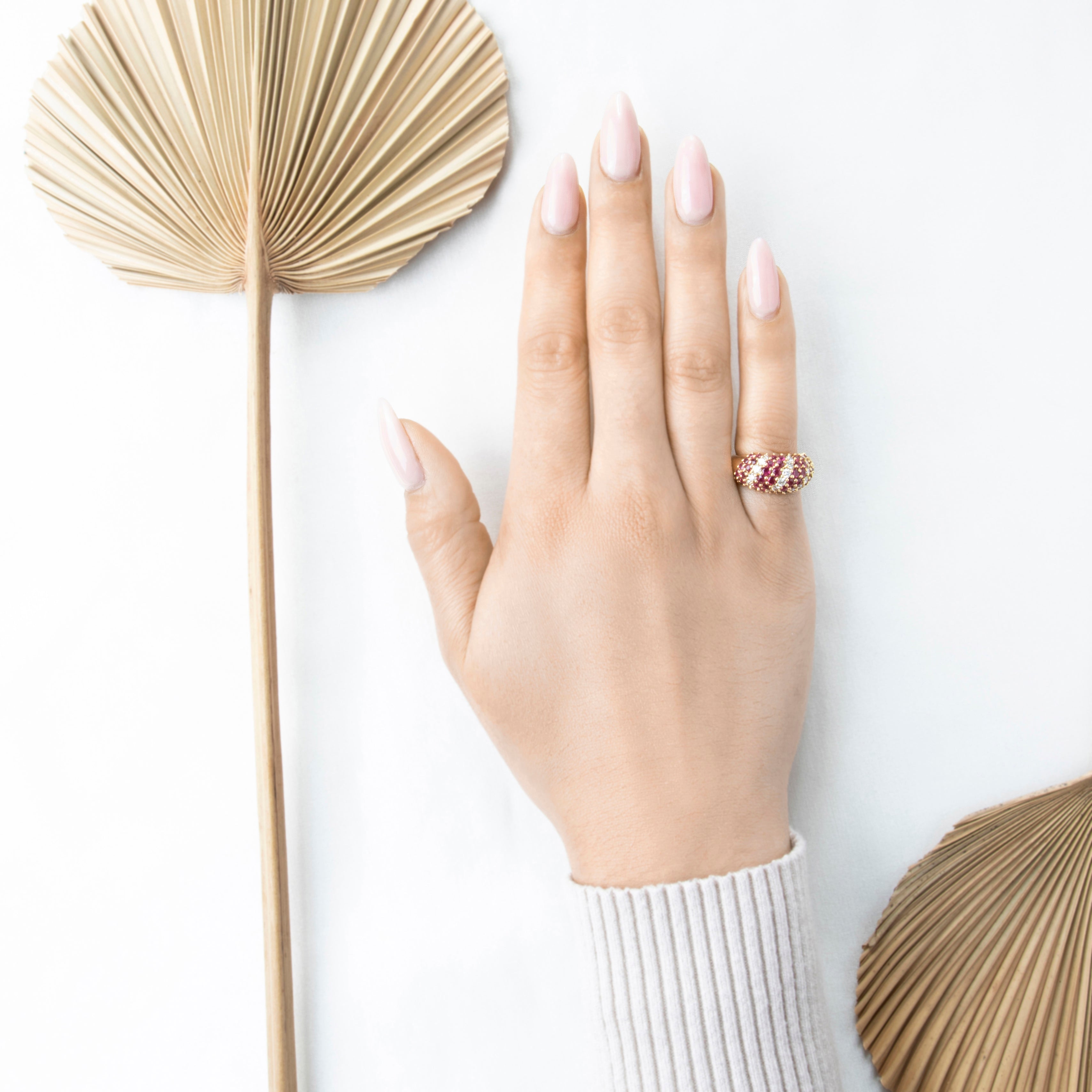 Vintage Mikimoto 18k Yellow Gold 2.37cttw Ruby Diamond Chic Dome Ring 5.75、mySite、hinf8tx79