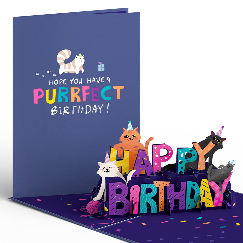Happy Birthday Cats Pop-Up card、mySite、solidvoid