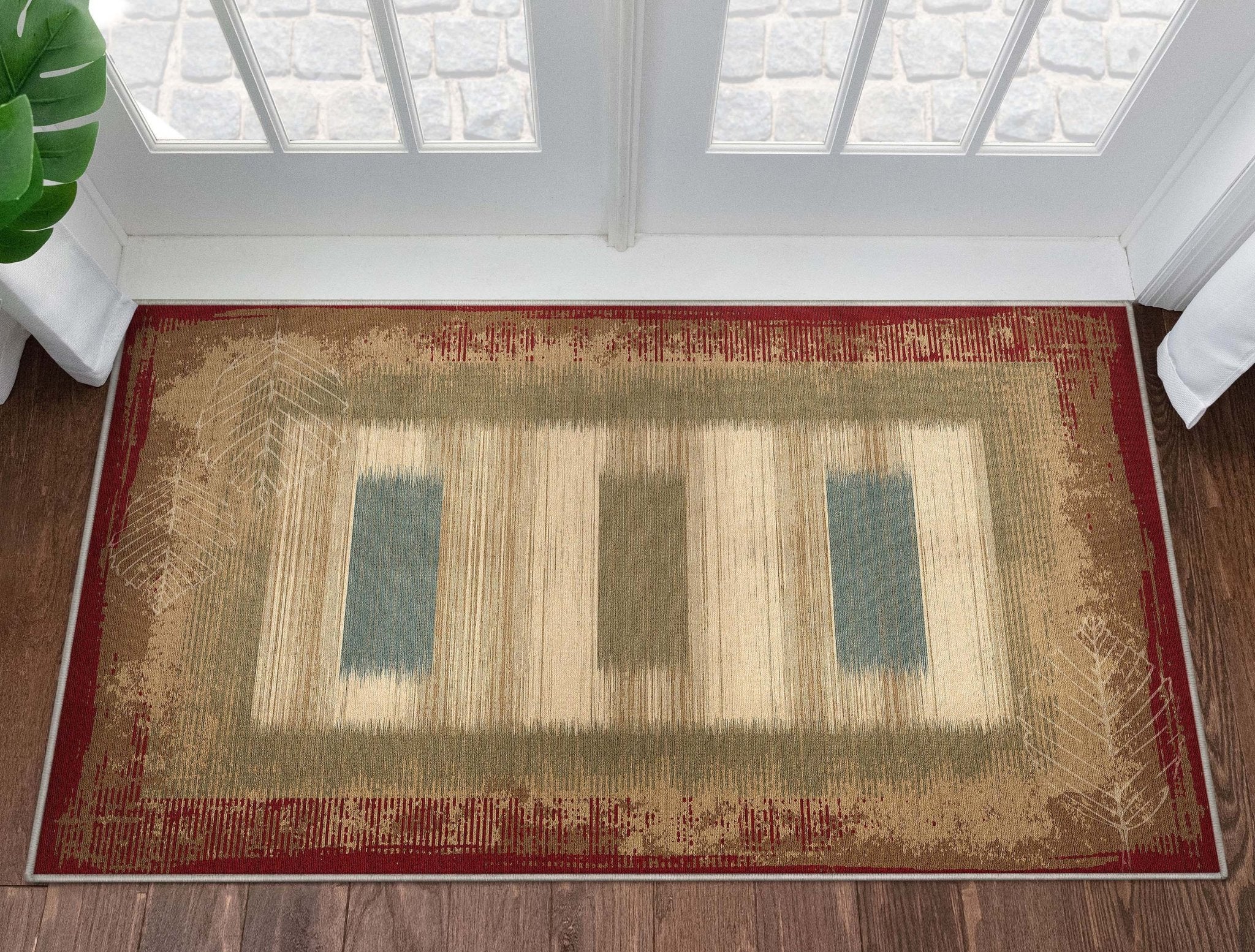 Modern Border Flat-Weave Rug Perfect for High-Traffic Areas、mySite、gigharbornorthrealestate