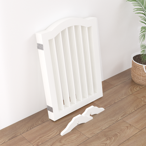 29.5-45.3" Wide Baby Gate for Stairs, Dog Gate Indoor for Doorways, No Drilling Pressure Mounted Pet Gates for Kids, Easy Walk Through Safety Gate, White、、casual