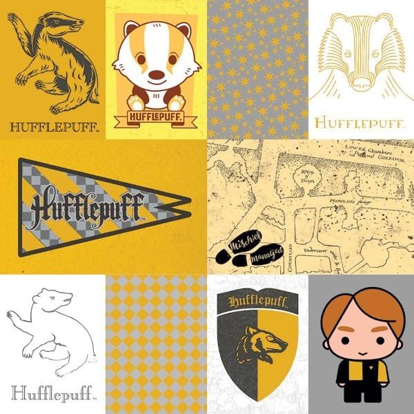  Harry Potter Scrapbook Paper - Hufflepuff Tags Foil、mySite、ghnorth