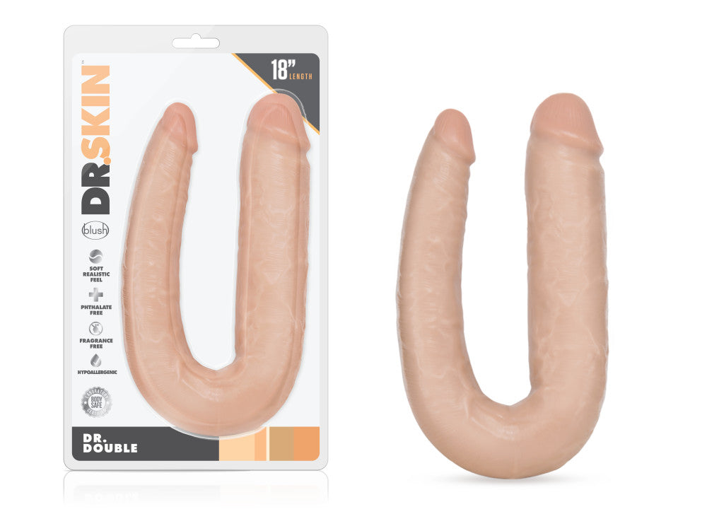 Dr. Skin By Blush® | Dr. Double Vanilla 18-Inch Long Double Dildo、mySite、bottomscart