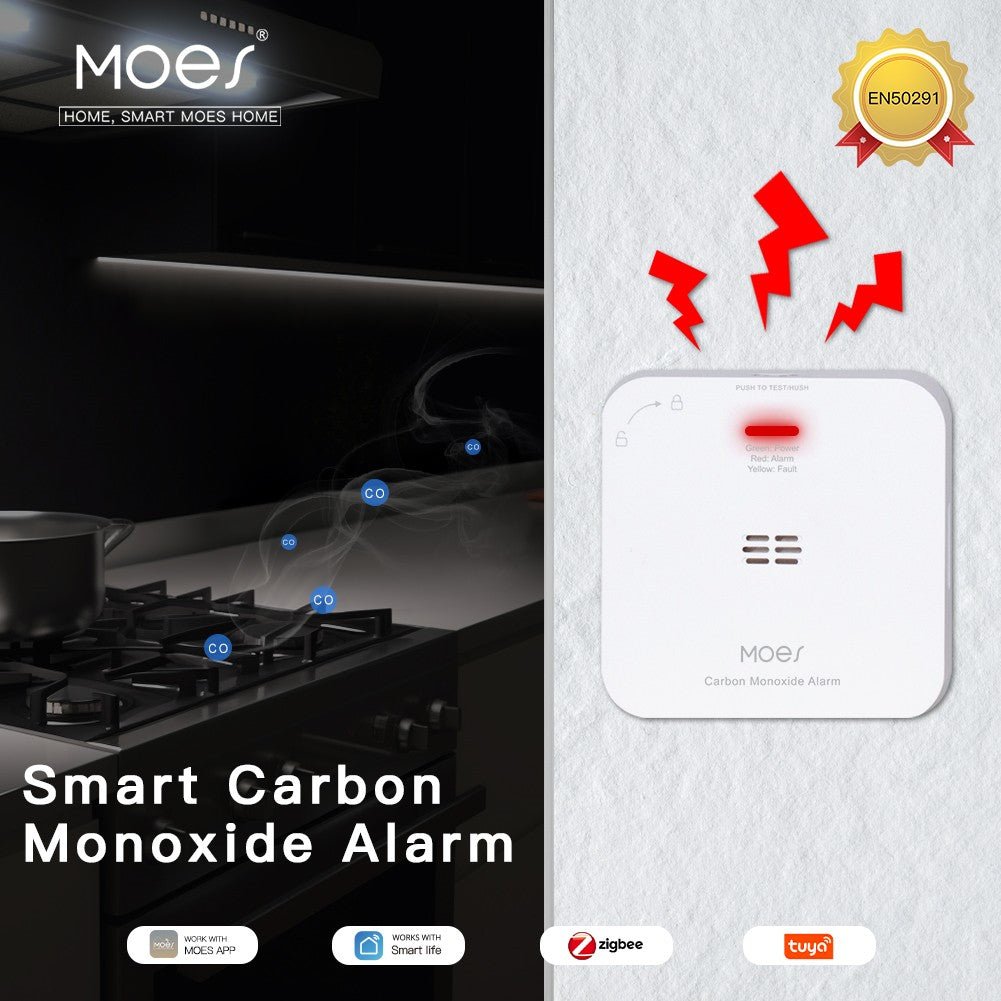 ZigBee CO Detector Alarm Wireless Gas Leak Carbon Monoxide Sensor、mySite、fannypackpong
