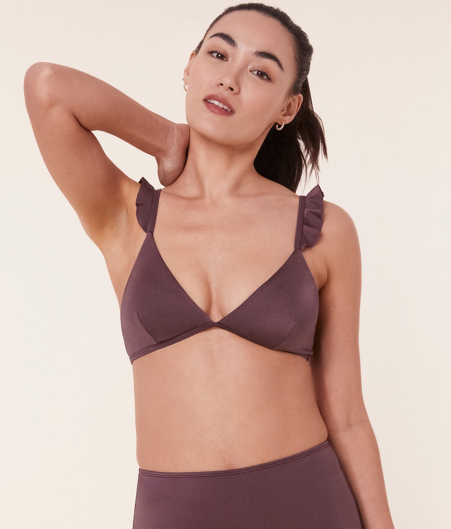  The Nemale Bikini Top - Satin - Licorice、mySite、ashleygrahame