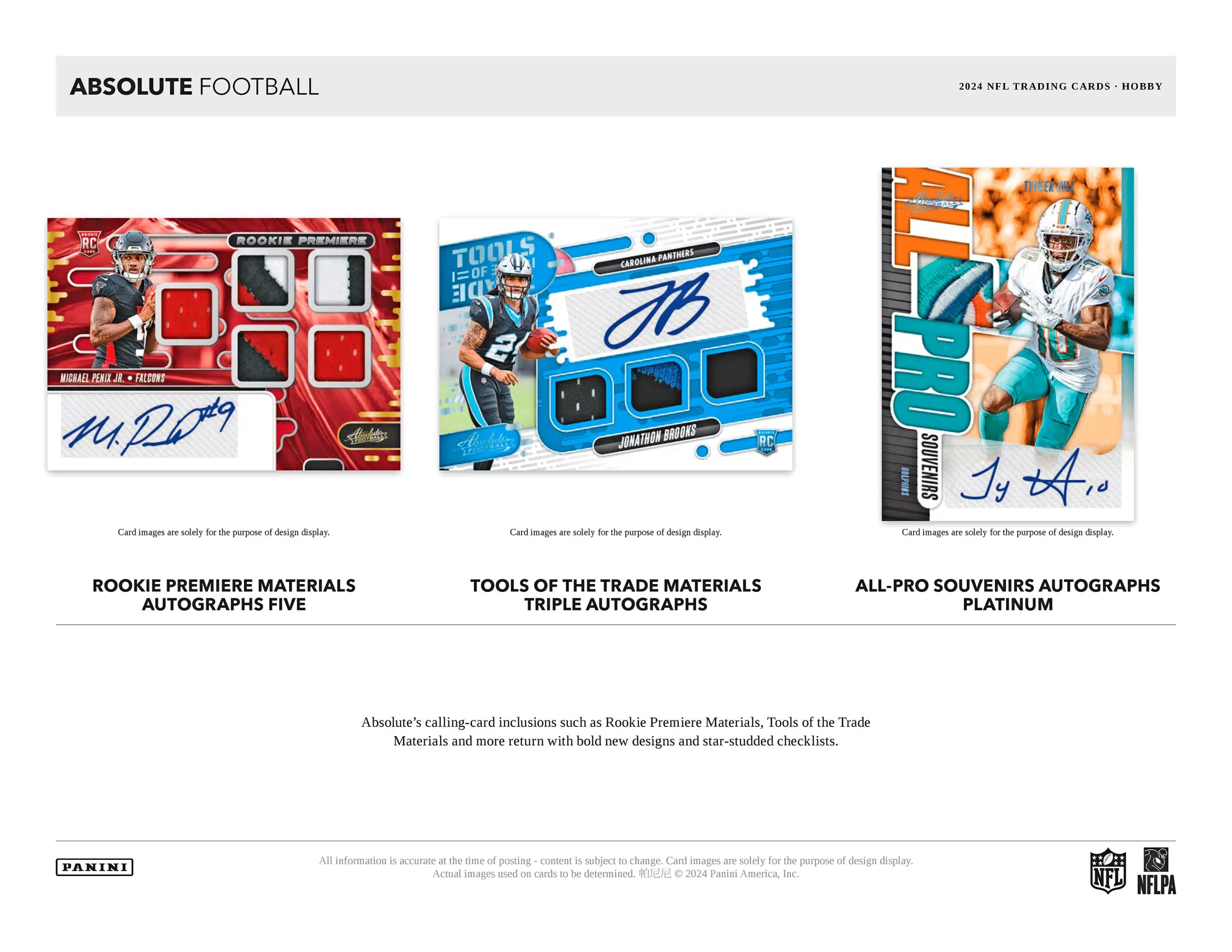 Panini Absolute NFL Football 2024 - Hobby Box、mySite、waistdrama