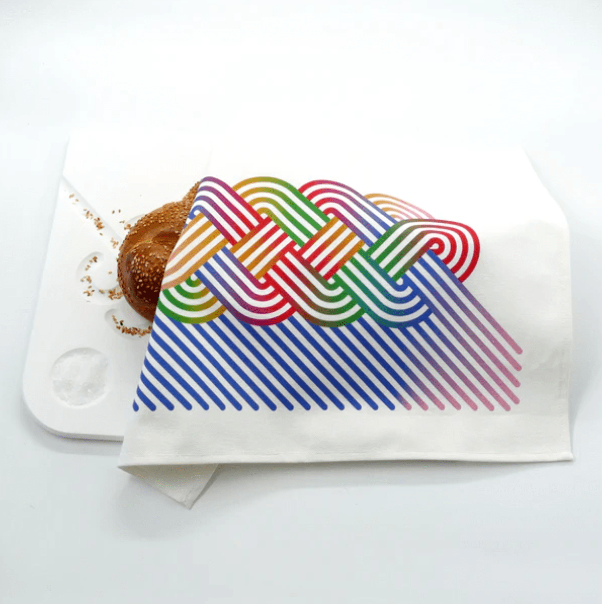 Op-Art Cotton Challah Cover - Rainbow、mySite、topwebapps