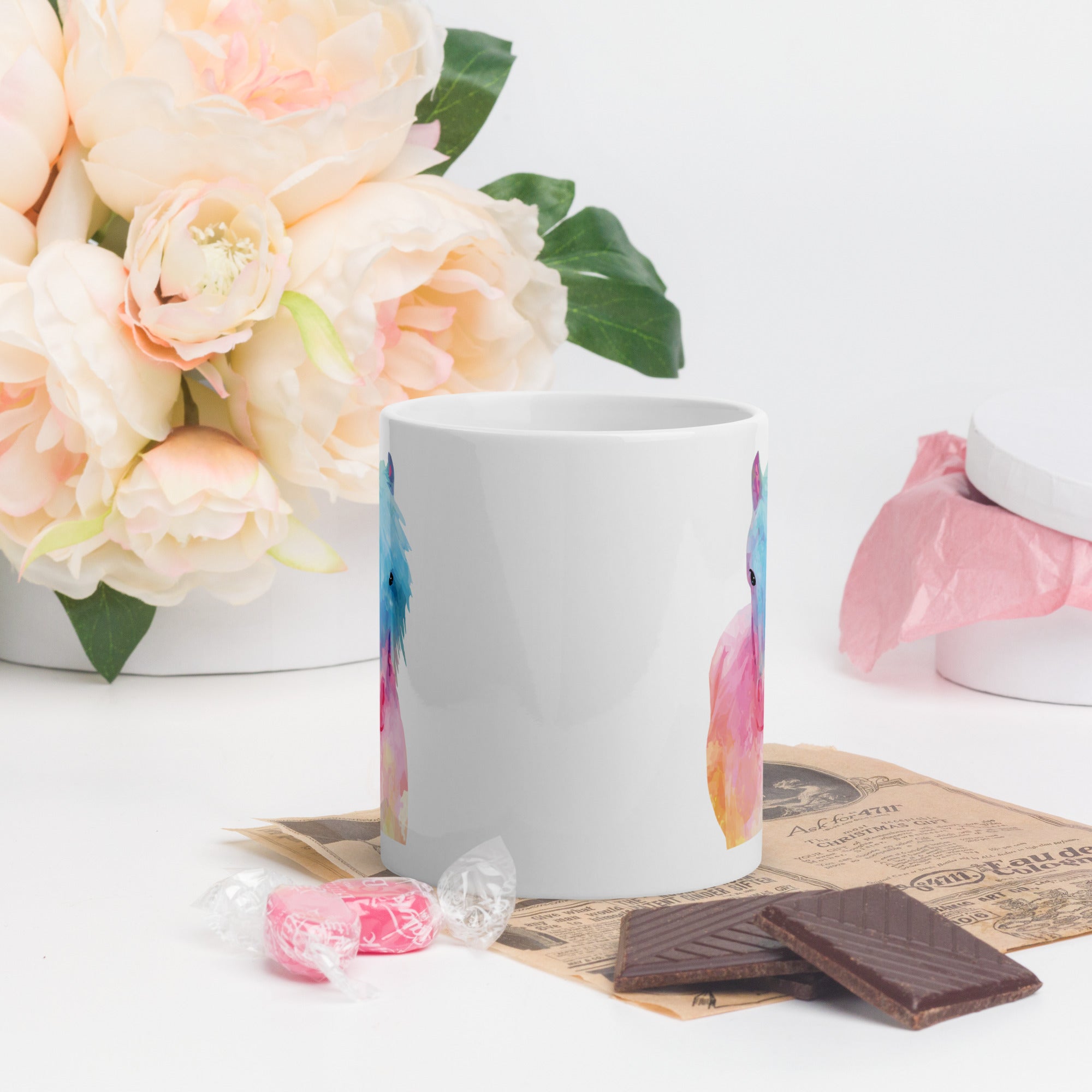Horse in Sweet Pastels Mug、mySite、camillekostekn