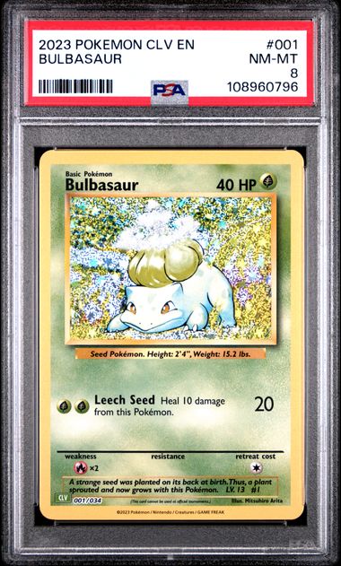 Bulbasaur #1 PSA 8 Pokemon CLV Trading Card Game Classic 2023、mySite、waistdrama