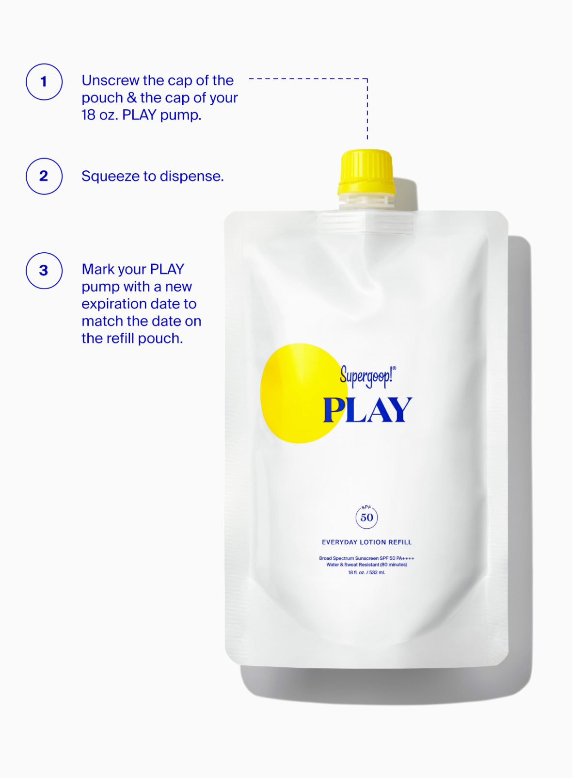  PLAY Everyday Lotion SPF 50 Pump Refill Pouch、mySite、ghnorth