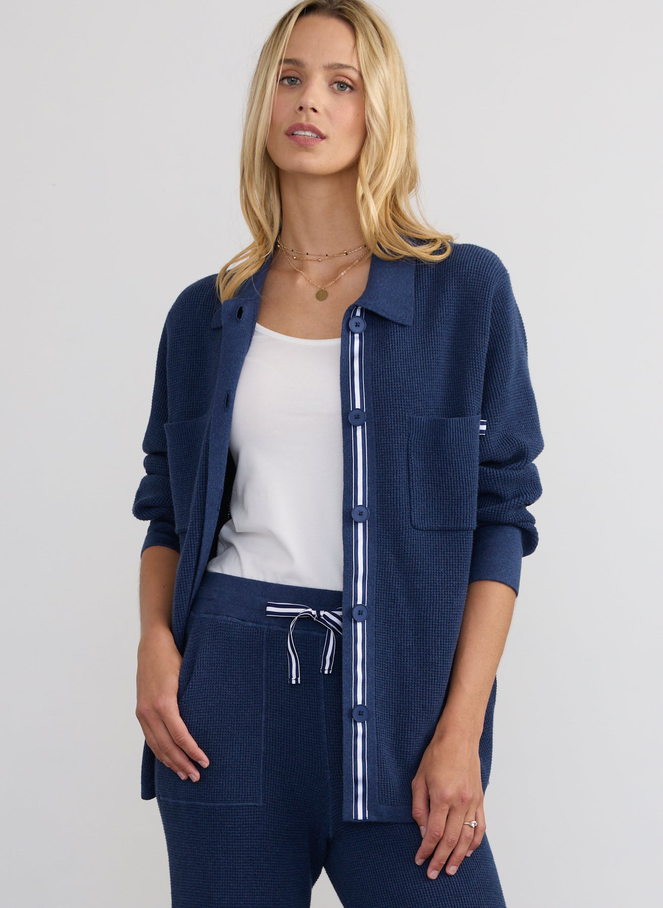 Margaret O'Leary Jamie Waffle Shacket - Final Sale、mySite、noshort