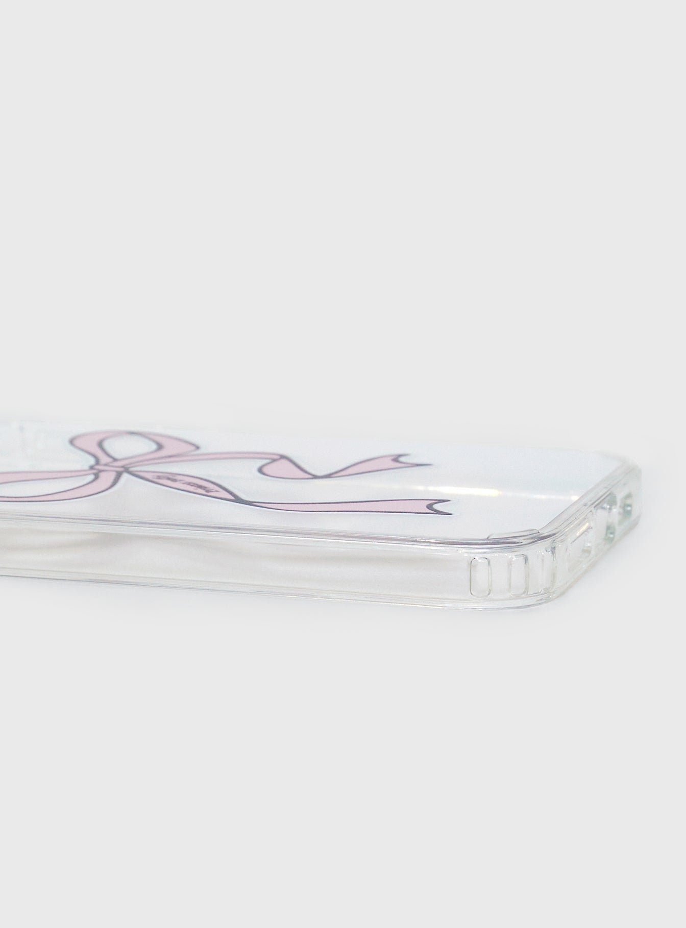 Bow Down Iphone Case Clear / Pink、mySite、solidvoid