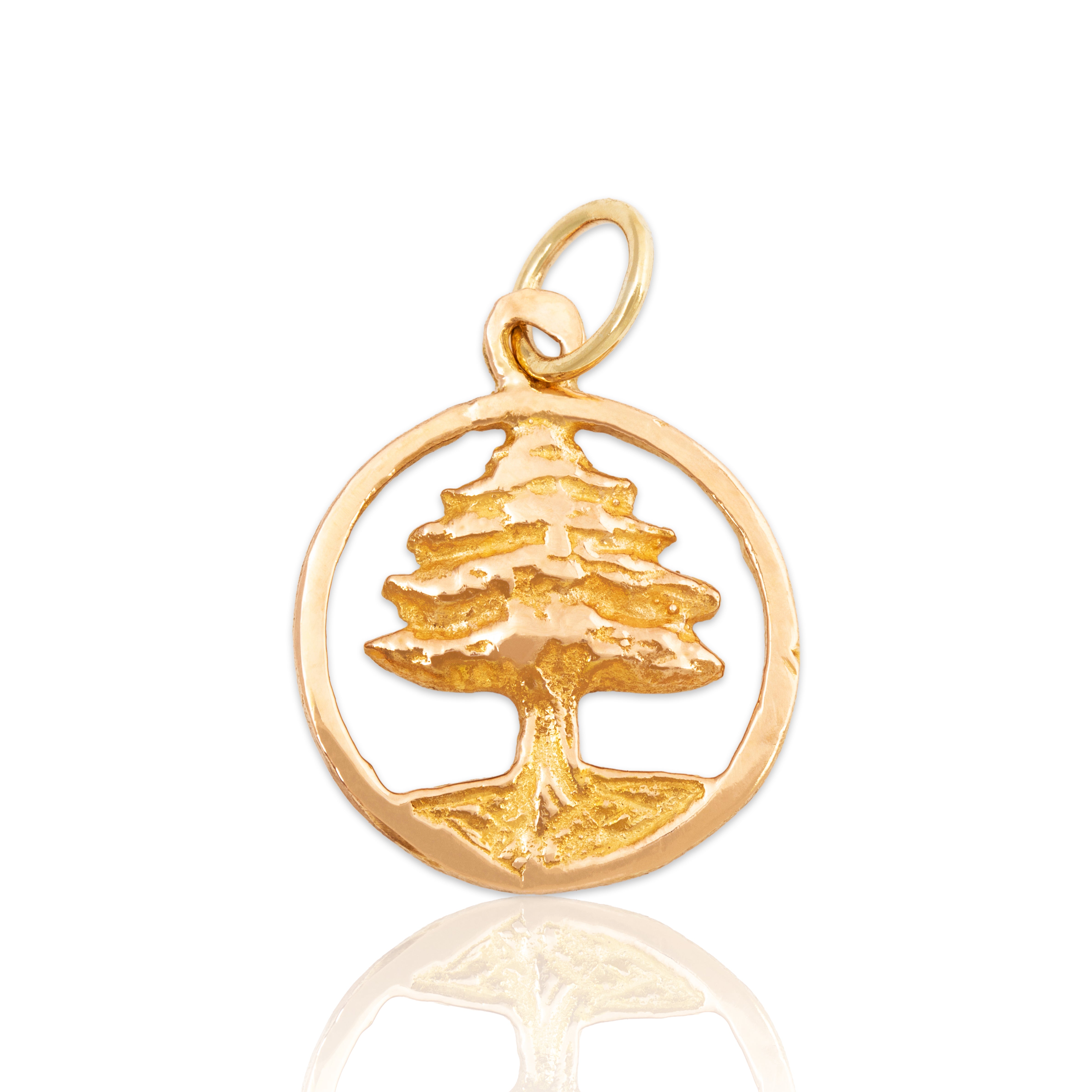 Vintage 14k Yellow Gold Serene Tree Charm / Pendant、mySite、hinf8tx79